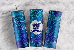 Blue Dad Tumbler Wrap Best Dad Ever 20oz tumbler sublimation Product Image 1