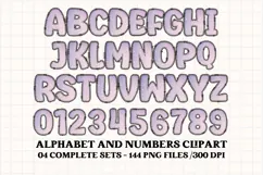 Unicorn Alphabet png clipart, unicorn letters doodle Product Image 3