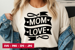 Mom Love Vintage Typography SVG PNG Product Image 1
