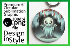 Elegant Circle Design Keychain Artwork , Halloween Product Image 1