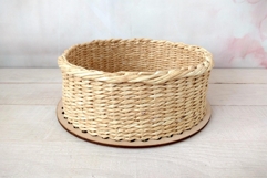 Plain round basket base 8 inch 20 cm digital file CDR SVG Product Image 10