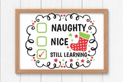 Naughty Nice Still Learning Svg, Christmas Checklist Svg. Product Image 6