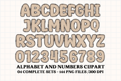 Boho tribal Alphabet png clipart, boho letters doodle Product Image 3