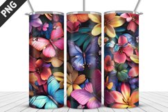 Flowers Tumbler Wrap | Sublimation Design | Tumbler PNG Product Image 1