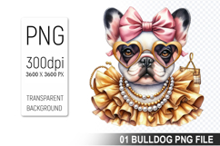 Cute French Bulldog Clipart PNG, Bulldog Graphic Design Product Image 1
