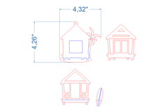 Beach Houses Ornaments SVG laser cut files for Glowforge Product Image 9