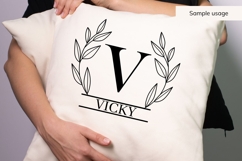 Wreath Split Monogram SVG Bundle Product Image 9