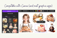 Cute Cottage Baking Watercolor Clipart Bundle Product Image 9