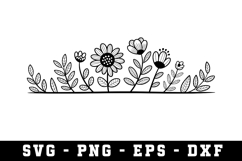 Wildflowers Svg Design | Svg Files for Cricut Product Image 1