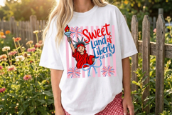Sweet Land of Liberty Stripes PNG T-Shirt|4th of July PNG Product Image 9
