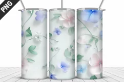 Flowers Tumbler Wrap | Sublimation Design | Tumble PNG Product Image 2