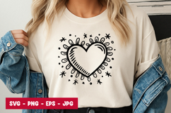 Ornamental Heart Frame Love SVG PNG Product Image 1