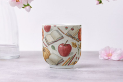 Fall Back To School Apples Seamless Pattern, Digital Paper Product Image 9