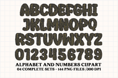 Black and Gold Alphabet png clipart, gold letters doodle Product Image 4