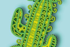 Cactus 3D Multilayer SVG/ Cactus 3D mandala/Cactus paper cut Product Image 4