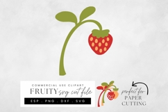 Strawberry SVG Cut File, Layered Fruit Papercraft Design Product Image 1