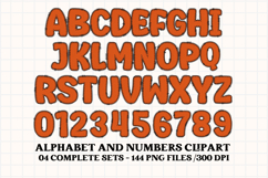 Fall Autumn Alphabet png clipart, fall autumn letters doodle Product Image 3