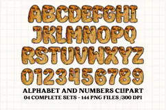 Halloween Alphabet png clipart, halloween letters doodle Product Image 3