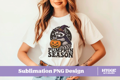 Vintage Funny Sarcastic Feral Witch Raccoon Halloween PNG Product Image 2