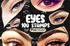 100 Procreate Eyes Stamp Brushes Product Image 1