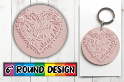 Whimsical Round Design Ornaments PNG, Heart Quote Product Image 1