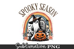 Spooky Season - Halloween Funny Ghost Sublimation Design Product Image 1