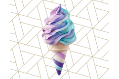 Ice Cream Clipart PNG, Summer Treats Clip Art, Swirl Cone Product Image 5