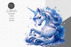 Mermaid clipart, Fantasy clipart, Watercolor clipart Product Image 1