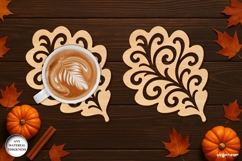 Oak Leaf Coaster Laser Cut | Drink Coaster | SVG Product Image 1