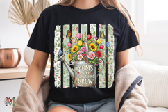 Moms Make Everything Grow PNG, Floral Mom Sublimation Product Image 8
