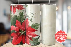 Christmas Flowers Tumbler | Christmas Tumbler Wrap Product Image 1
