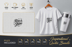 Rise and Shine Motivational SVG - Quote Cut Files Product Image 1