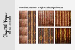 Burgundy Digital Papers | Floral Digital paper Product Image 1