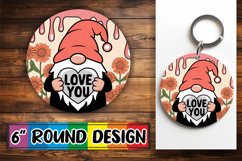 Unique Sublimation Round Ornaments PNG, Valentines Product Image 1