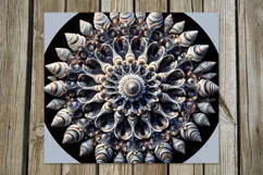 Mandala | 4 straight skinny tumbler sublimation designs, PL2 Product Image 5