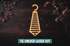 10 Tie Holder Laser Cut SVG, Hanging Tie Rack Templates Product Image 10
