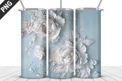 Flowers Tumbler Wrap | Sublimation Design | Tumbler PNG Product Image 1