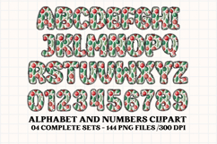Christmas Alphabet png clipart, christmas letters doodle Product Image 3