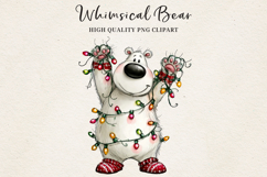 Whimsical Bear Clipart | Cute Hand-Drawn Bear Illustration Product Image 1