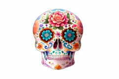 Sugar skull PNG, Day of the Dead clipart, Dia de los muertos Product Image 10