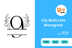 Lily Buds Line Monogram Product Image 1