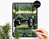 Firefighters Clipart Set Create Custom Heroic Designs Product Image 6