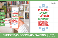 Christmas Bookmark Saying SVG For Book Lovers - December Product Image 1