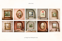 50 Vintage Frame Mockups for Canva Product Image 9