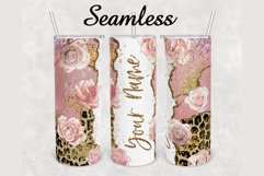 Roses Leopard Glitter Marble 20oz sublimation design tumbler Product Image 1