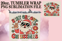 Happy Hearts 20oz tumbler wrap, Funny Santa Product Image 1