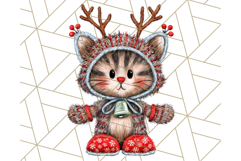 Christmas Animal Clipart, Festive Animals in Holiday Outfits Product Image 5