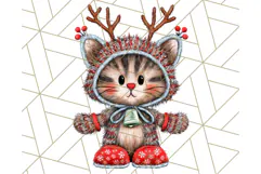 Christmas Animal Clipart, Festive Animals in Holiday Outfits Product Image 5