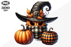 Halloween Pumpkins Sublimation - Clipart PNG Design Product Image 1