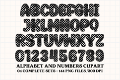 Happy Mouse Alphabet Clipart, happy mouse letters doodle Product Image 3